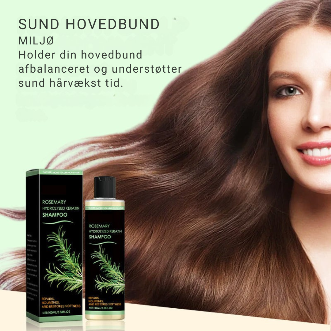 VækstShampoo | Rosmarin Hydrolyseret Keratin Shampoo