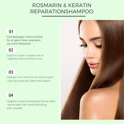 VækstShampoo | Rosmarin Hydrolyseret Keratin Shampoo