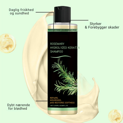 VækstShampoo | Rosmarin Hydrolyseret Keratin Shampoo